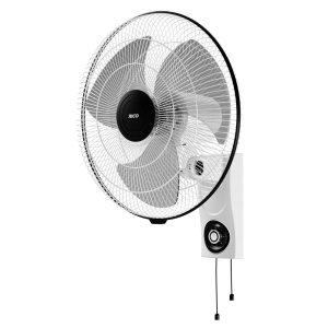 white bracket fan with plastic blade