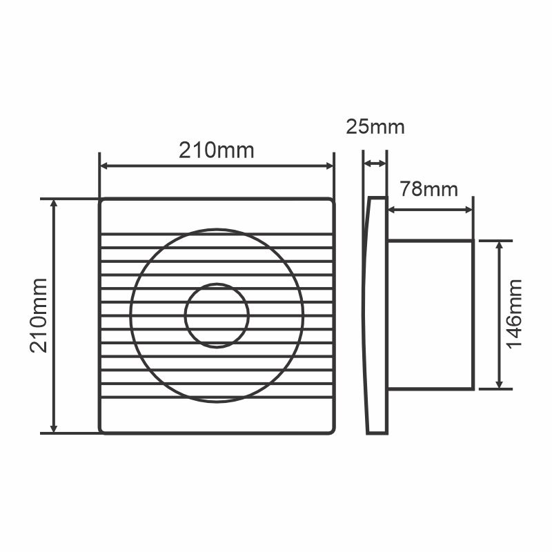 Axial Exhaust Fan 6" - BLDC Energy Saver - Image 4